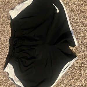Nike Women's Black and White Shorts